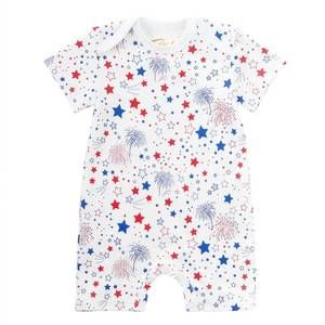 NEW PETIDOUX kids' pima cotton romper in celebration